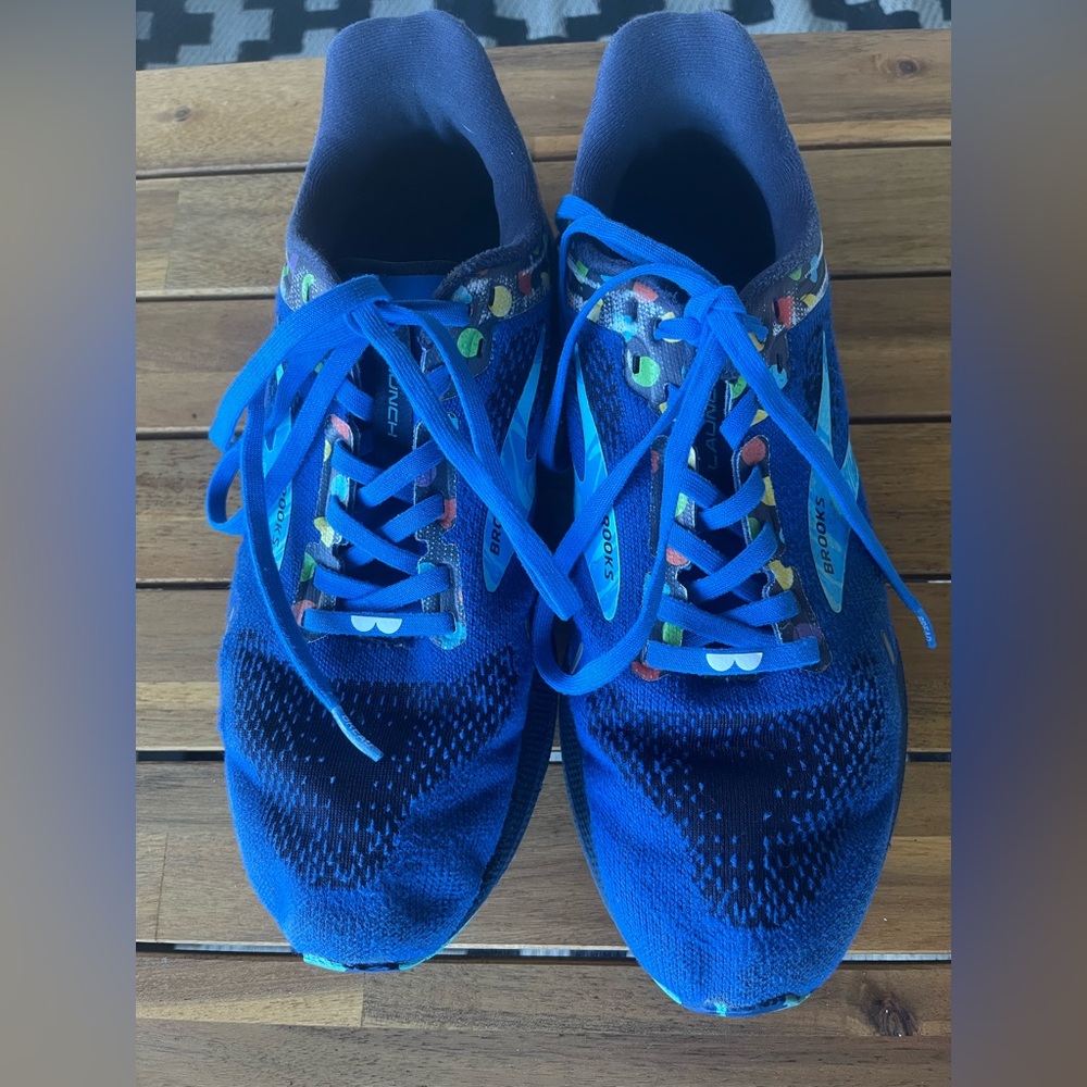 Brooks Men's Launch 9 Running Shoes Blue/Peacoat/Yellow Size 9.5‎ 1103861D462